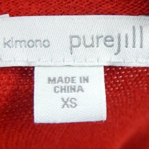 Pure Jill Red Kimono Sweater - Picture 2 of 3
